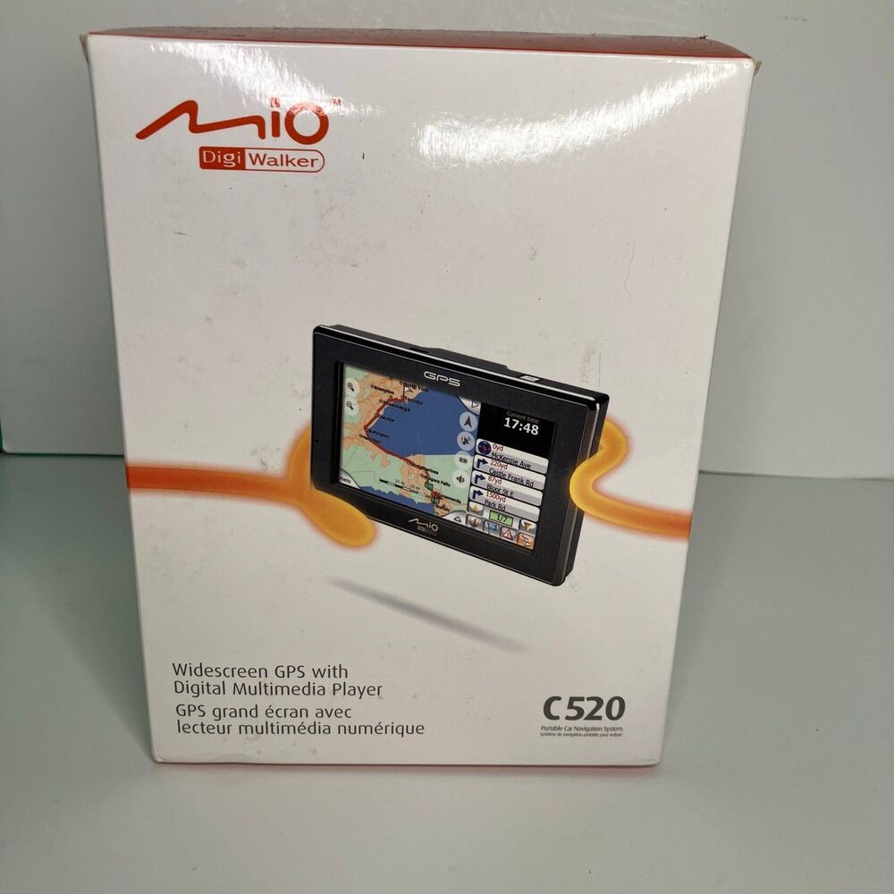 Mio DigiWalker C520 Widescreen GPS Digital Multimedia Player 4.3” Brand New
